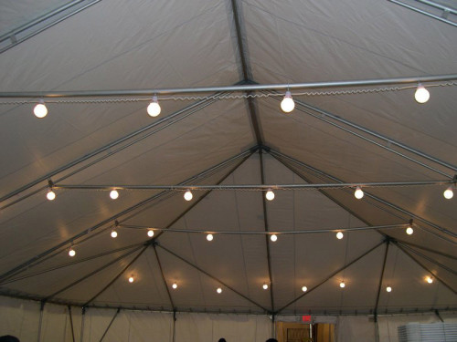 Tent String Globe Lighting - A to Z Event Rentals, LLC.